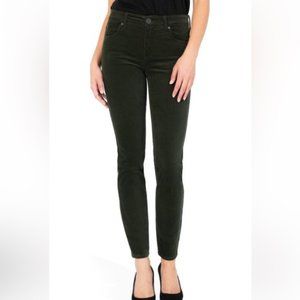 Diana Stretch Corduroy Relaxed Skinny Cords: GREAT earthy fall color (artichoke)